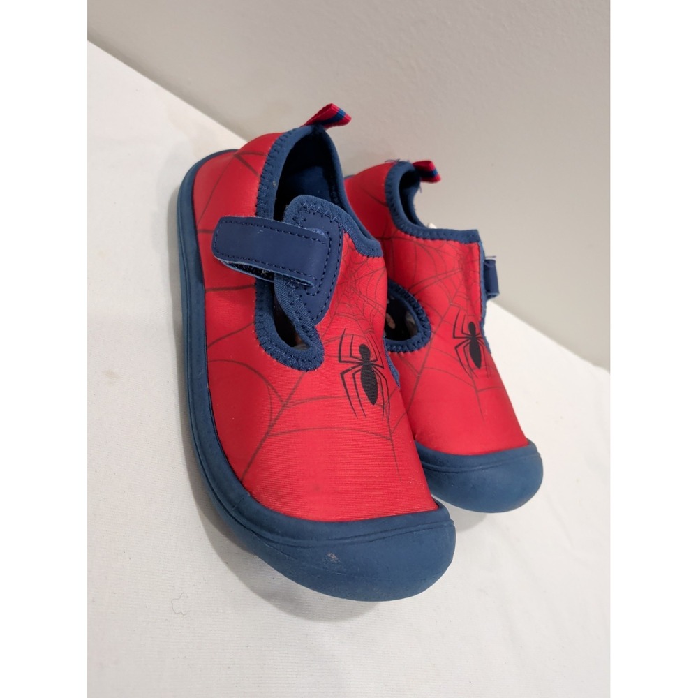 Disney Marvel Spiderman Water Shoes Boys Red Blue Swim Sandals Size 13-1